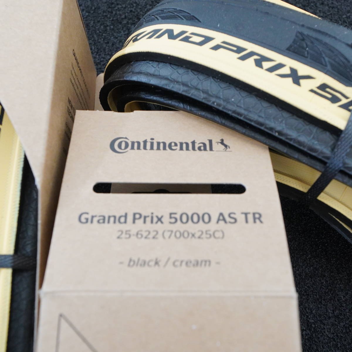 Continental (コンチネンタル) Grand Prix 5000AS TR ブラック/クリーム チューブレスレディ GP5000AS TR 25-622 700 2本セット_画像6