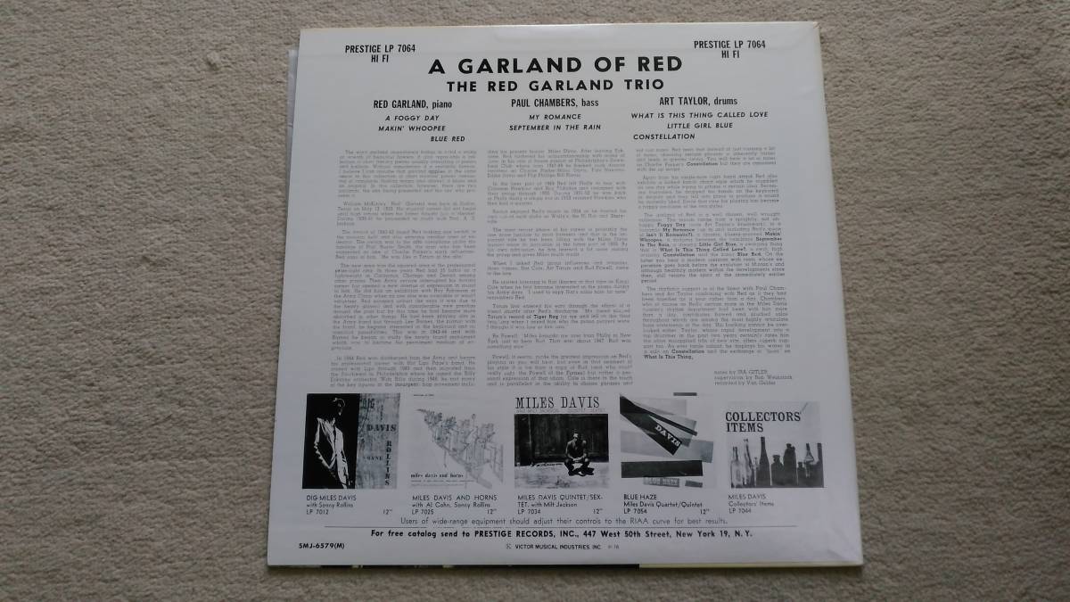 レッド・ガーランド / ア・ガーランド・オブ・レッド　　THE RED GARLAND TRIO A GARLAND OF RED　_画像2