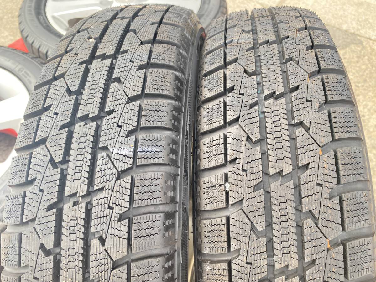 スタッドレスタイヤ 145/65R15 175/55R15 三菱 アイ i i-MiEV アルミ スノー 冬タイヤ バリ山 4本 2022年 純正ホイール 11272_画像7