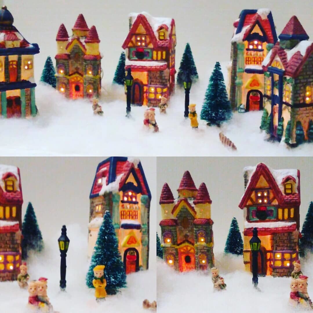 クリスマス オブジェ オーナメント 「クリスマスの街並み」ライトハウス ミニチュアハウス デコレーション の画像2
