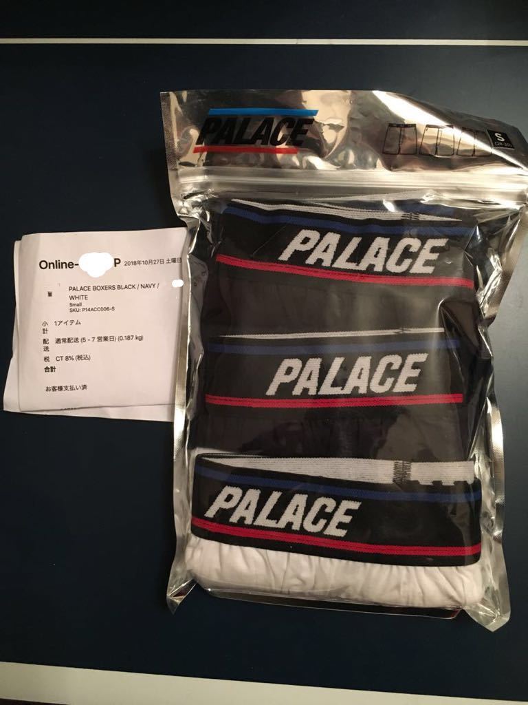 PALACE SKATEBOARDS 18 WINTER BOXERS BLACK／WHITE／NAVY Sサイズ 新品未開封 PALACE JAPAN ONLINE購入 パレス 正規品 3枚入_画像1