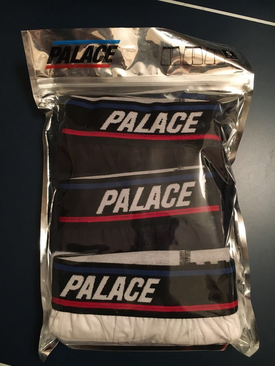 PALACE SKATEBOARDS 18 WINTER BOXERS BLACK／WHITE／NAVY Sサイズ 新品未開封 PALACE JAPAN ONLINE購入 パレス 正規品 3枚入_画像2