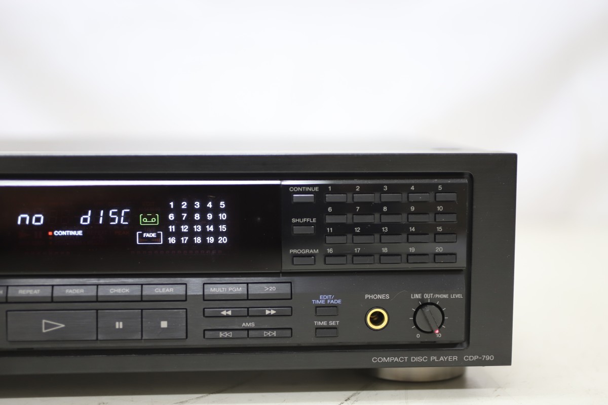 SONY CDP-790 ソニー CDプレーヤー リモコン(RM-D490)付き CDデッキ(B1327)_画像3
