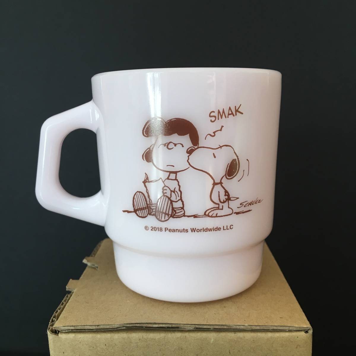 新品 Fire-King スタッキングマグ Peanuts ファイヤーキング