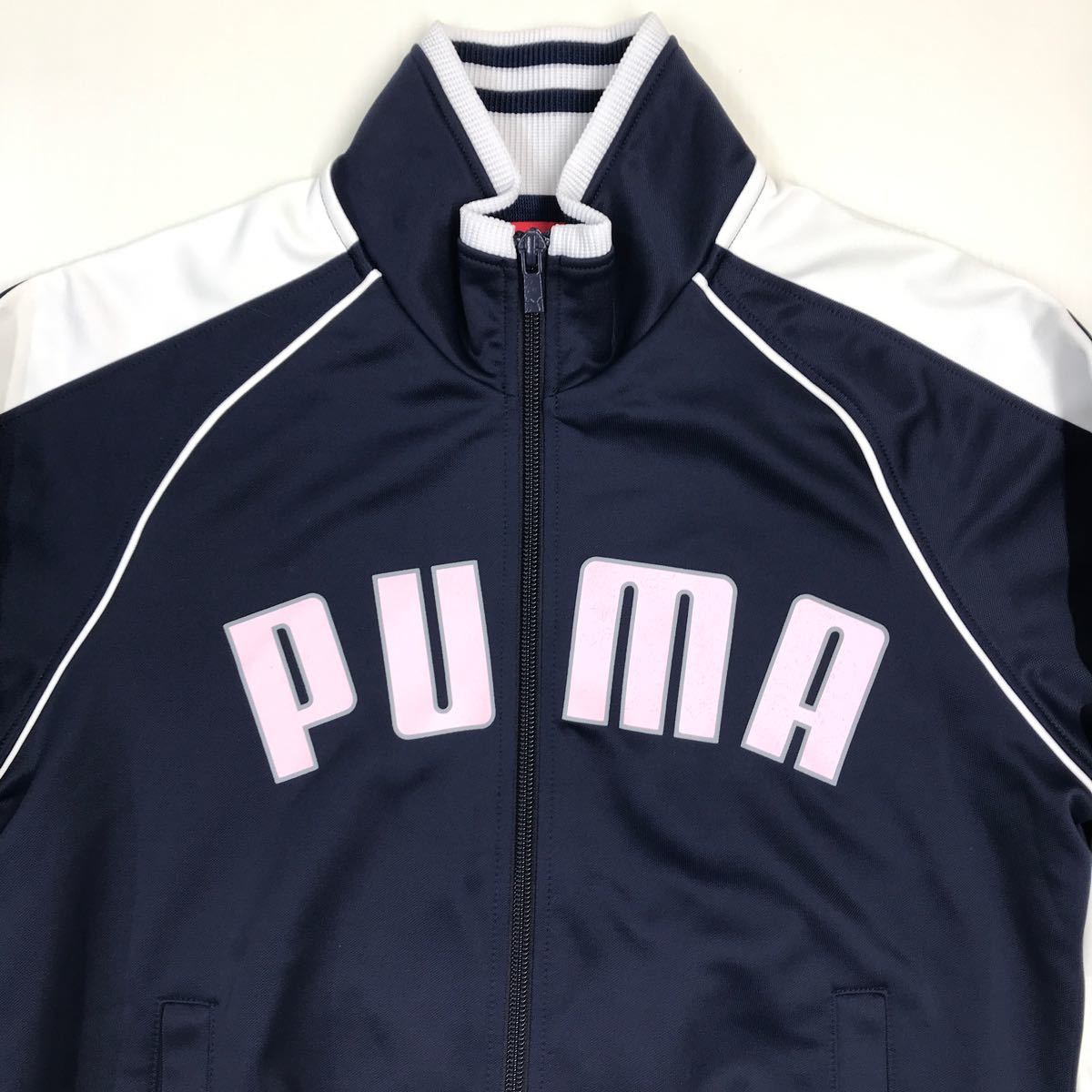 美品　PUMA プーマ　ジャージジャケット　日本製　トラックジャケット　レディース　Mサイズ　311-118a_画像2