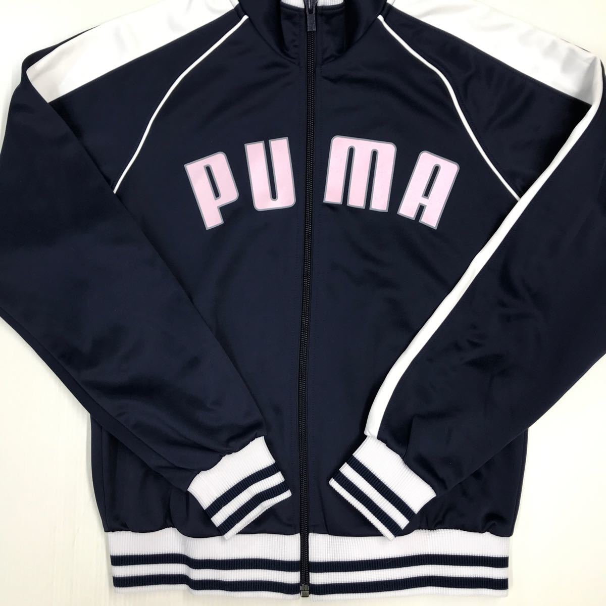 美品　PUMA プーマ　ジャージジャケット　日本製　トラックジャケット　レディース　Mサイズ　311-118a_画像3