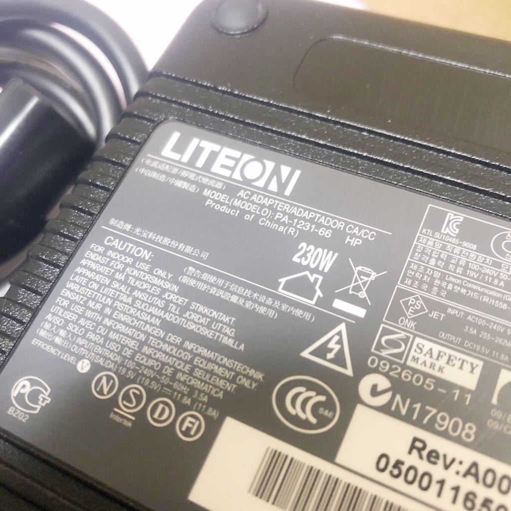 中古LITEON ライトンアダプターPA-1231-66 出力:19.5V~11.8A 通電済み 管理番号SHA1141_画像3