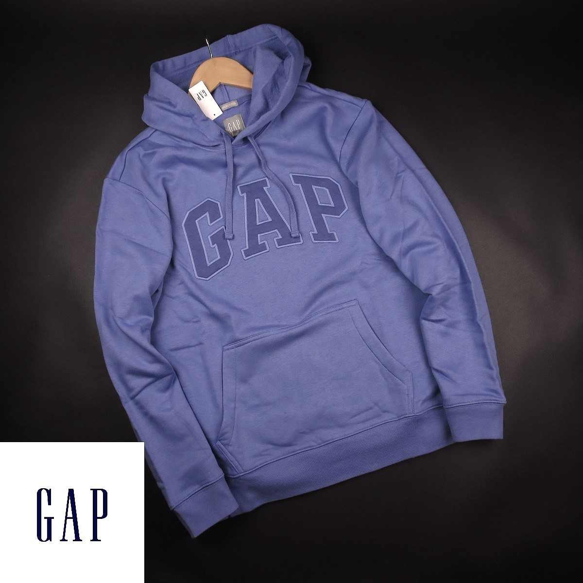 新品★GAP/ギャップ/アーチロゴ裏起毛プルパーカー036/32紫/【M】_画像1