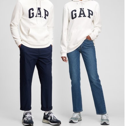 新品★GAP/ギャップ/アーチロゴ裏起毛プルパーカー036/03白/【XL】_画像10