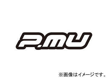 プロジェクトミュー 「P.MU」 ヌキ文字ステッカー ブラック 48×215mm ST-PMU02B_画像1