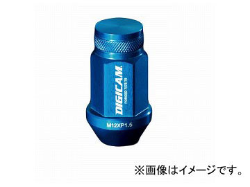 デジキャン アルミレーシングナット ライトブルー 19HEX袋 P1.5 45mm AN6F4515LB-DC 入数：1セット(20本入) トヨタ ヴェルファイア_画像1