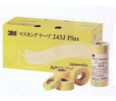 スリーエム/3M マスキングテープ 243J Plus 黄色 巾12mm×長さ18m 3M243J12P 入数：10ロール_画像1