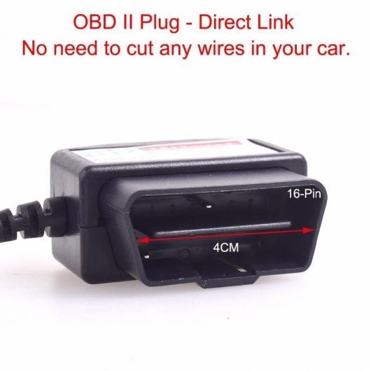 OBD2 充電 ケーブル ミニ USB 電源アダプタ 16ピン OBD2コネクタ直結 充電器　GPS,DVR,タブレット,電話等 3.5メートル AL-AA-7624 AL_画像2