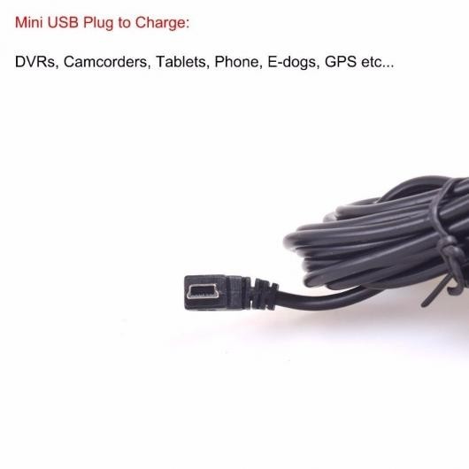 OBD2 充電 ケーブル ミニ USB 電源アダプタ 16ピン OBD2コネクタ直結 充電器　GPS,DVR,タブレット,電話等 3.5メートル AL-AA-7624 AL_画像3