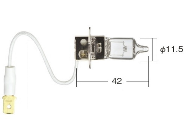 小糸製作所/KOITO ハロゲンバルブ 日産 バサラ H3平端子 12V 55W 一般フォグランプ用 入数：1個 0454_画像2