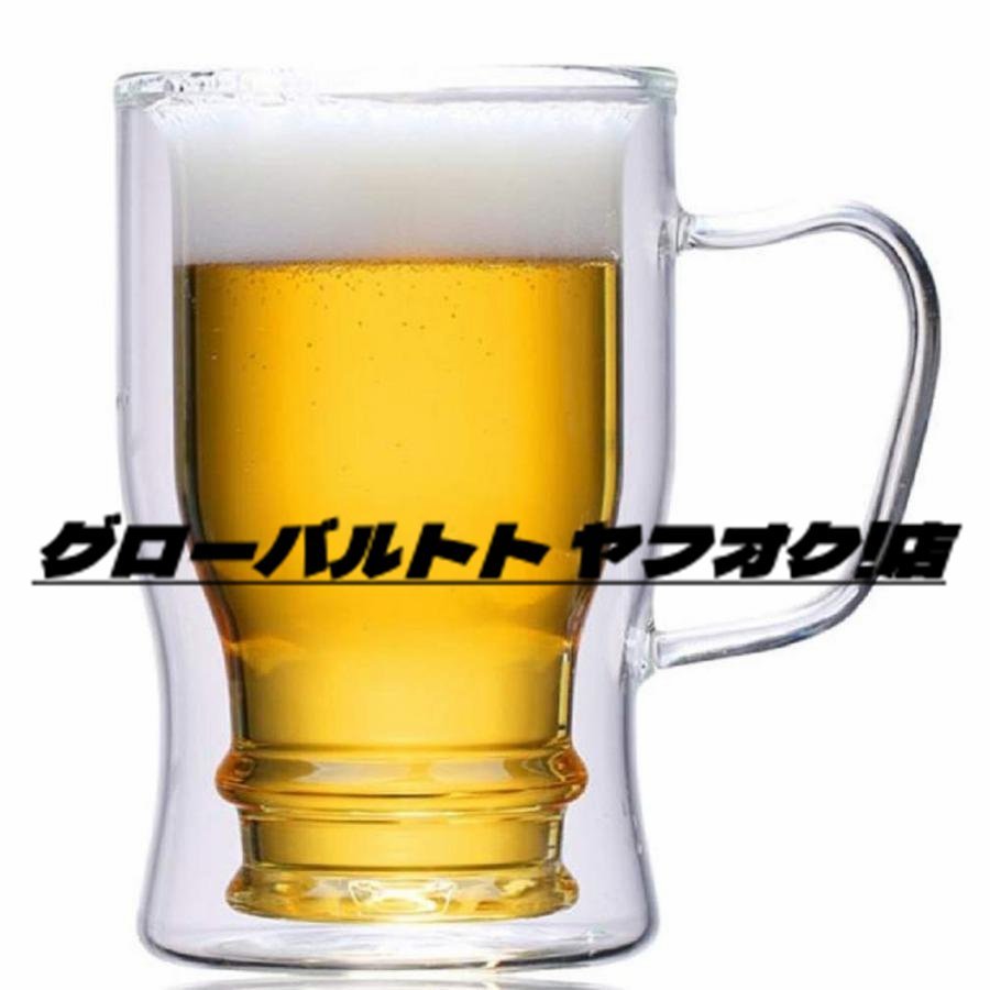 新品入荷 ダブルウォール グラス ビール ジョッキ タンブラー 二重構造 耐熱 保冷 贈り物_画像6