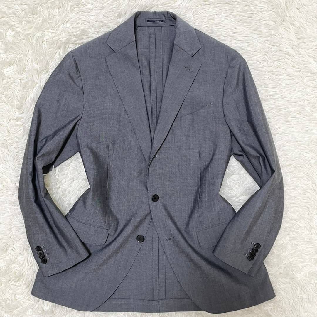 LARDINI【美品】テーラードジャケット 48 L位 グレー 現行タグ LARDINI【美品】テーラードジャケット 48 L位 グレー 現行タグ