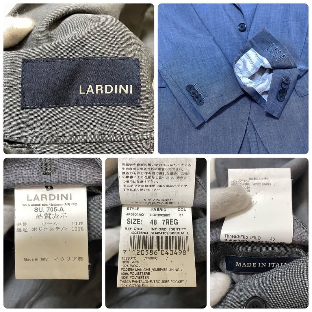 LARDINI【美品】テーラードジャケット 48 L位 グレー 現行タグ LARDINI【美品】テーラードジャケット 48 L位 グレー 現行タグ