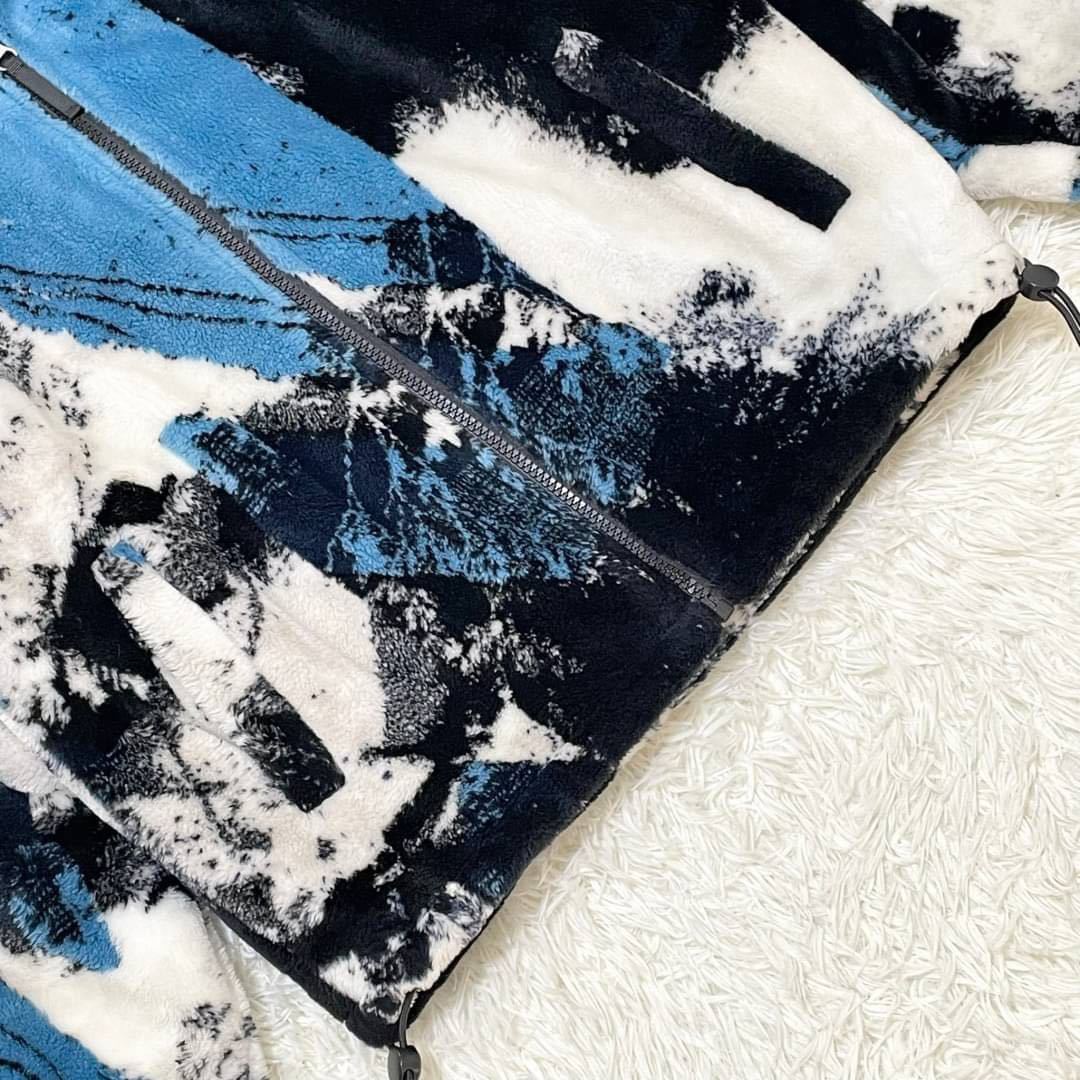 ZARA ボア フリースジャケット XL 白 マルチカラー ザラ 総柄 ZARA ボア フリースジャケット XL 白 マルチカラー ザラ 総柄