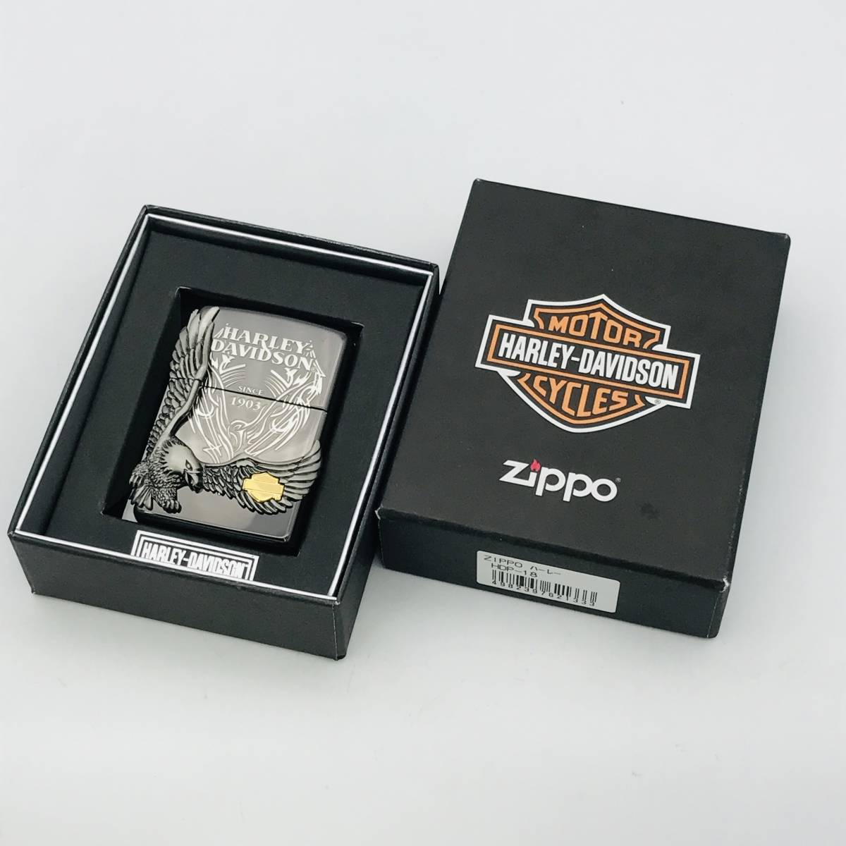 ZIPPO HARLEY DAVIDSON ハーレーダビッドソン ブラック 2012年 中古 インサイドユニット交換 ターボ ガスライター_画像1