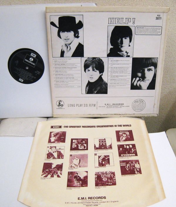 ## The Beatles Help! # UK Stereo LP Parlophone PCS 3071 # TWO EMI LABEL / MAT 1/1_画像2