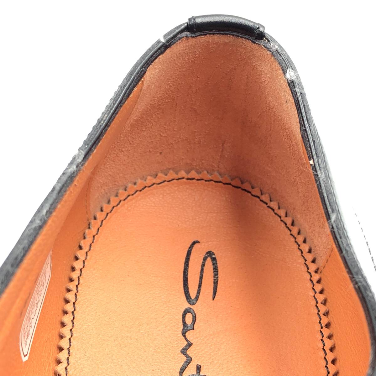 未使用 SANTONI 7.5 17317 モンクストラップ 茶 箱付 保存袋付-