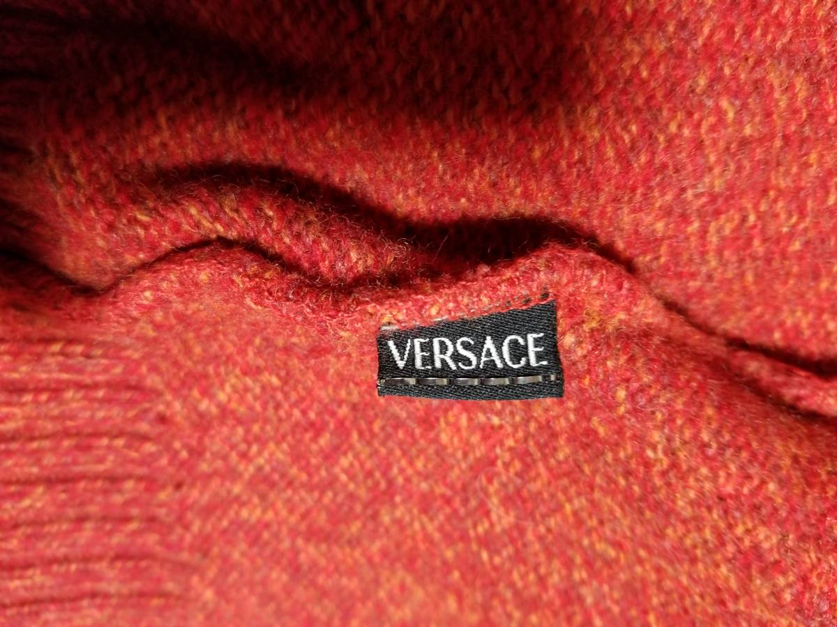VERSACE スポーツ ヴェルサーチ ジップアップセーター 赤 サイズL 美品_画像5