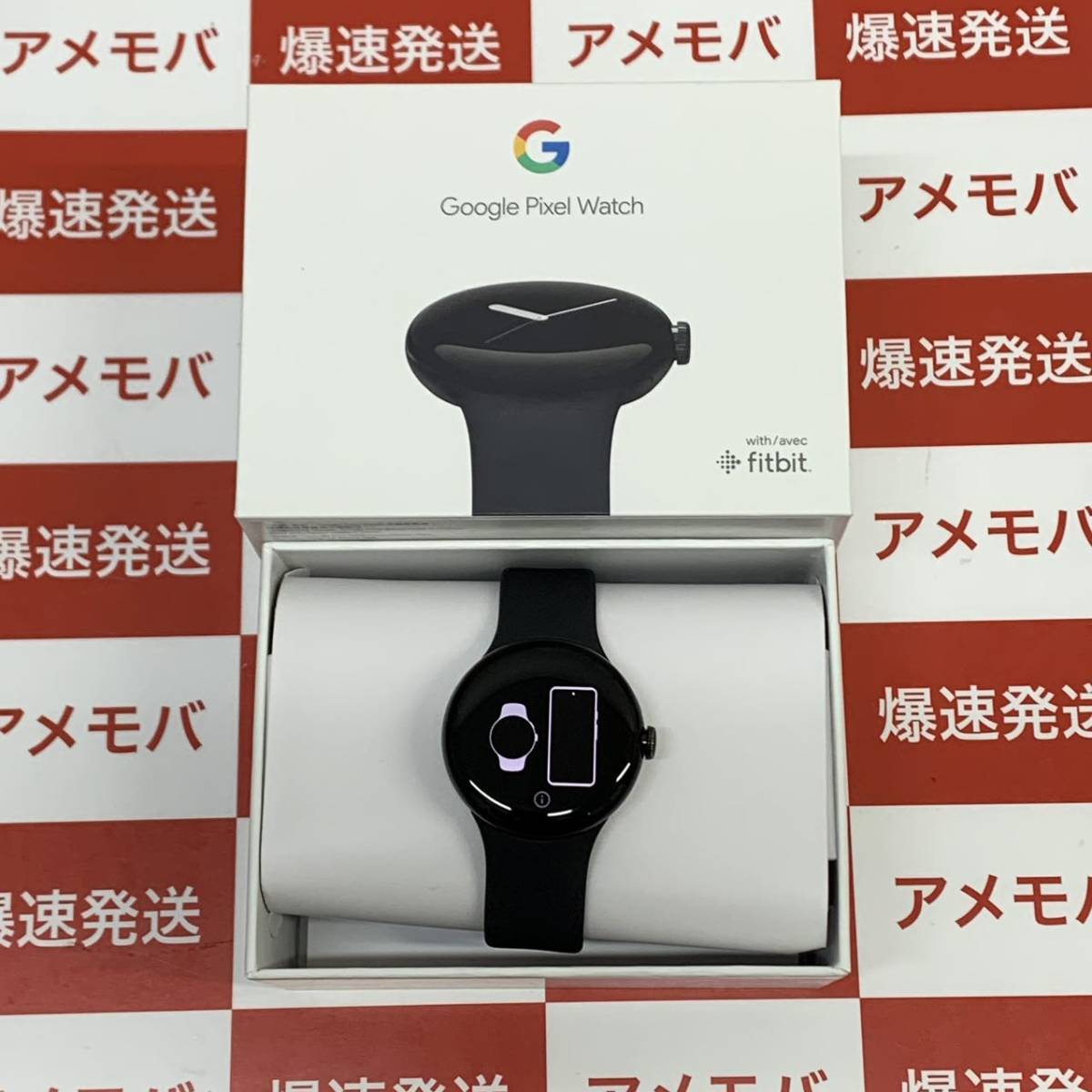 爆速発送 極美品 値下げ Google Pixel Watch Matte Black ケース Obsidian アクティブ バンド Bluetooth Wifi GA03119-TW