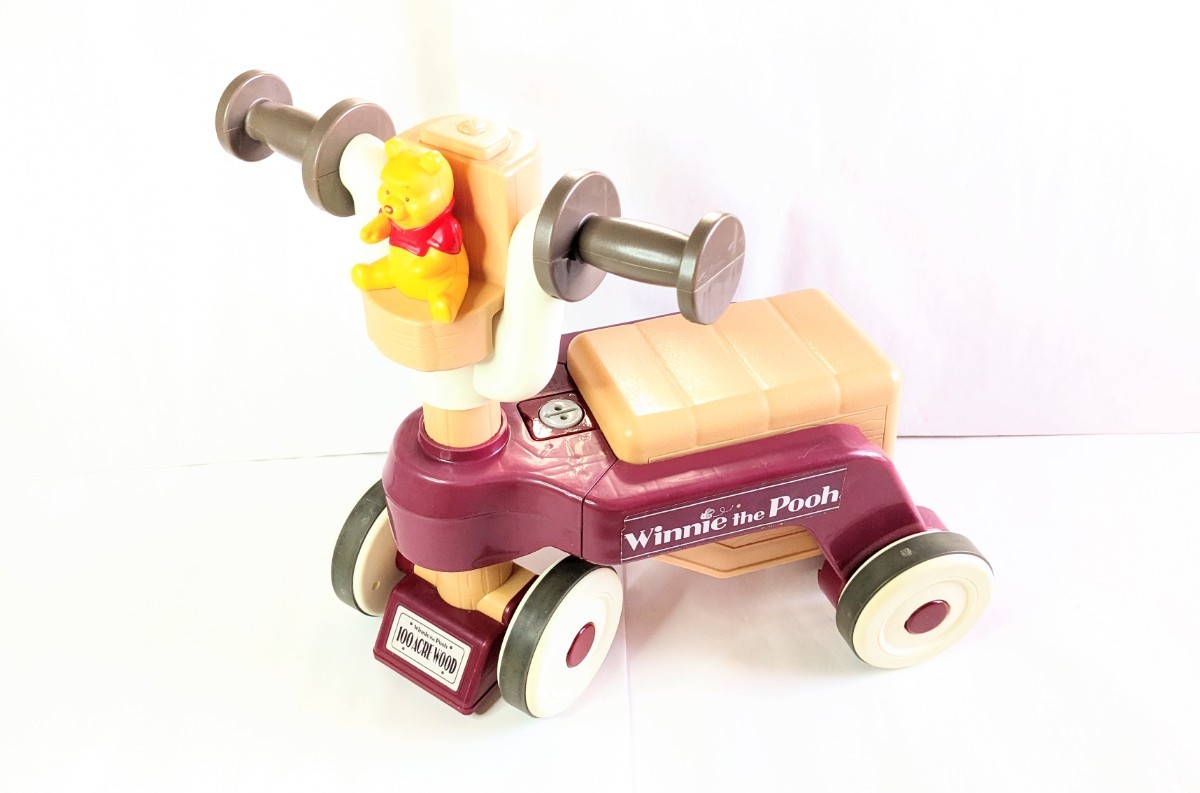  interior use * cleaning being completed * Winnie The Pooh [..... War car ] toy for riding handcart vehicle baby Kids for children * box less .