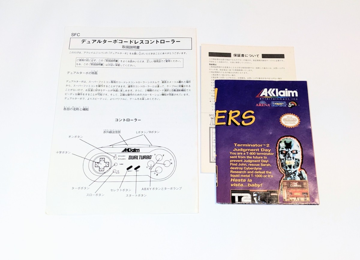 動作品・清掃済み★AKlaim／アクレイム 「DUAL TURBO コードレスコントローラー」 SFC・スーパーファミコン専用_画像5