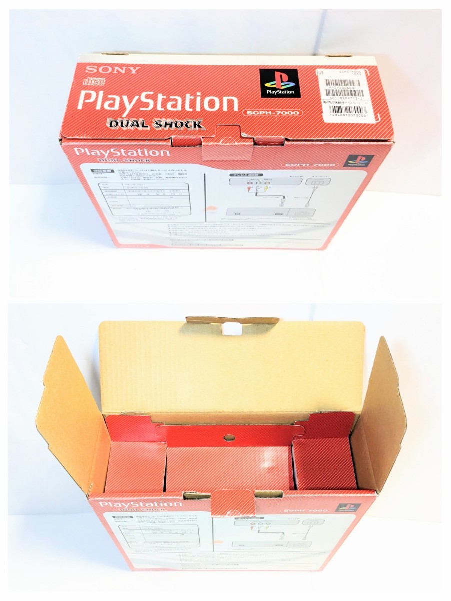 動作品・清掃済み★SONY PlayStation プレイステーション PS1「SCPH-7000」箱付き本体・純正デュアルショックコントローラ・メモリーカード_画像7