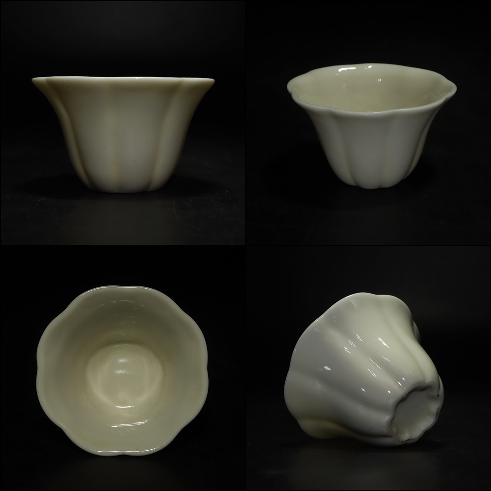 nanana様専用中国徳化窯白磁刻梅木文煎茶碗五客時代箱付R1261-