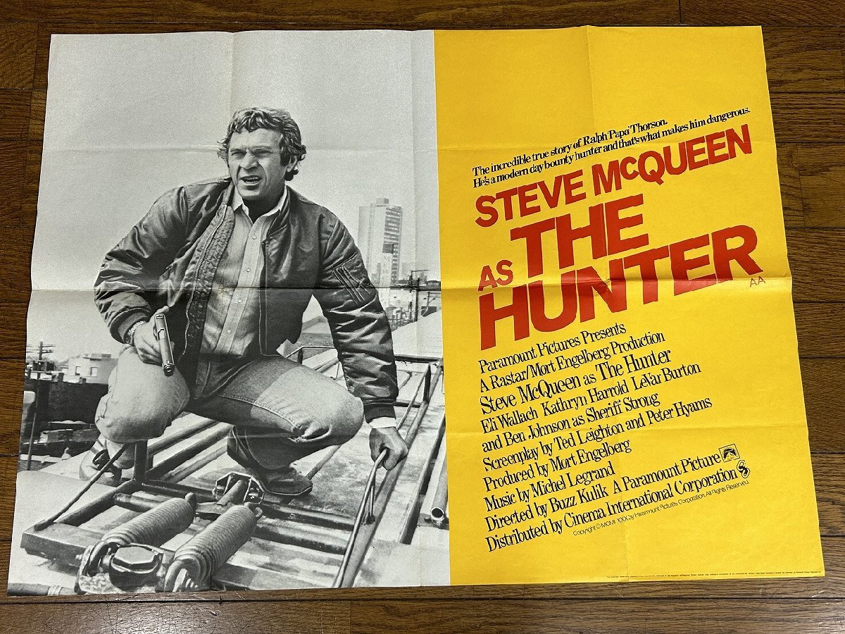 再○A2021/UK版 映画ポスター ブリティッシュクアッド 【The Hunters（ハンター）】/監督 バズ・キューリック/スティーブ・マックイーン/OR_画像1