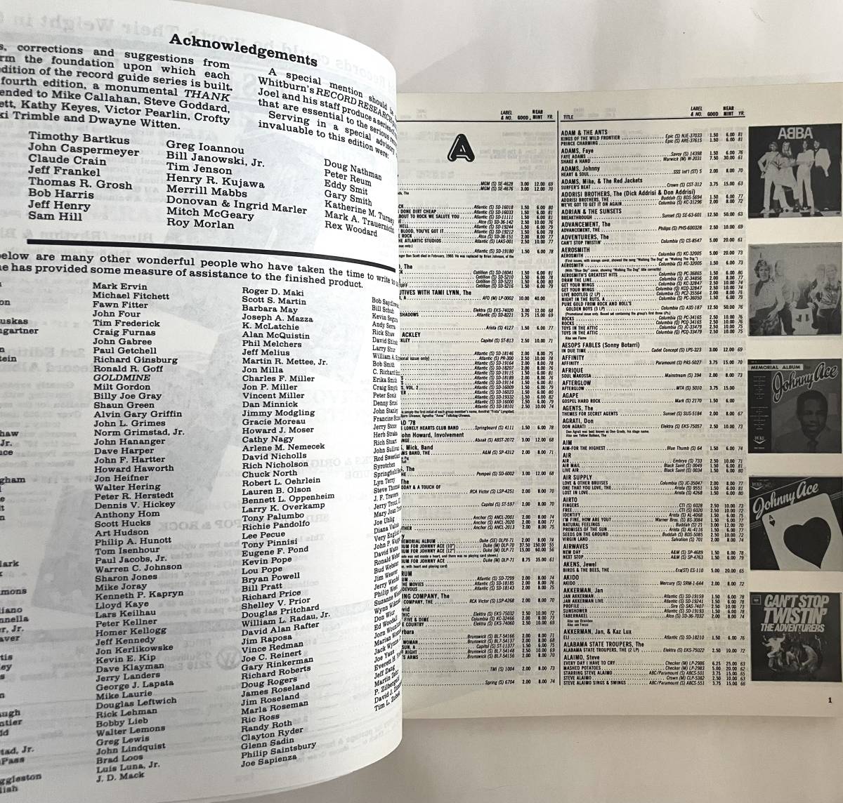 絶版洋書★RECORD ALBUM PRICE GUIDE 4th Edition 1982年発行★LPレコード プライスガイド本 米盤リファレンス US盤_画像3