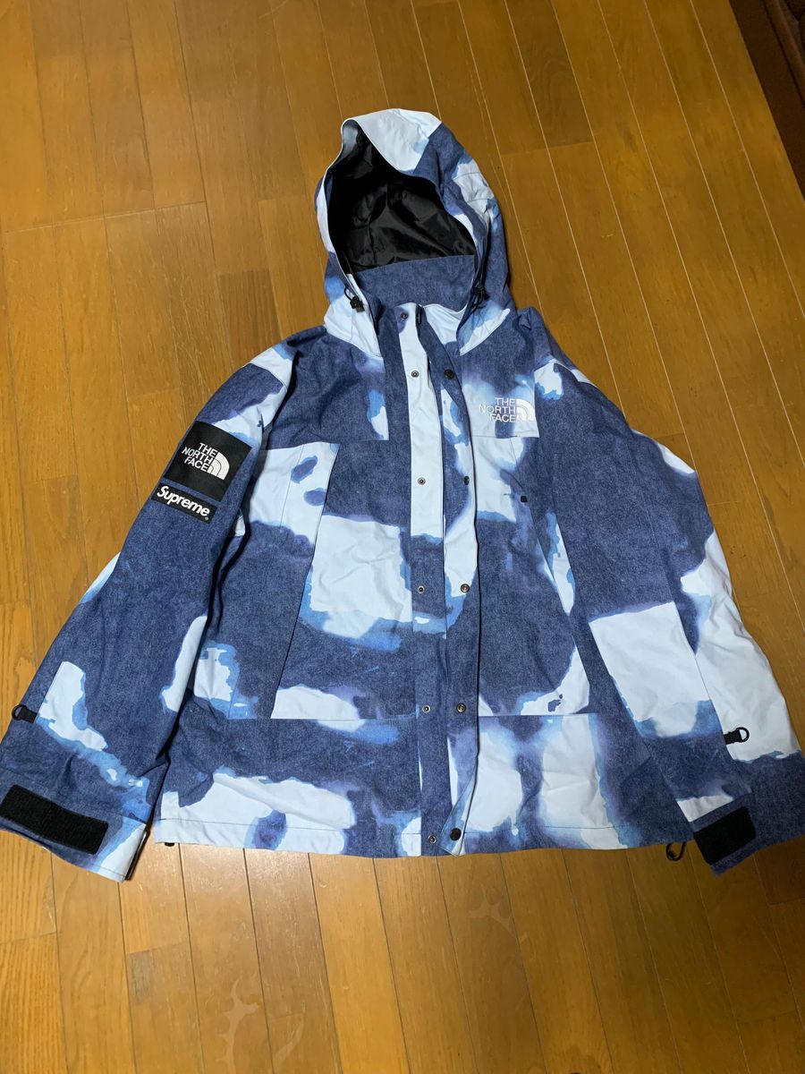 supreme the north face 21FW Bleached Denim Print Mountain Jacket