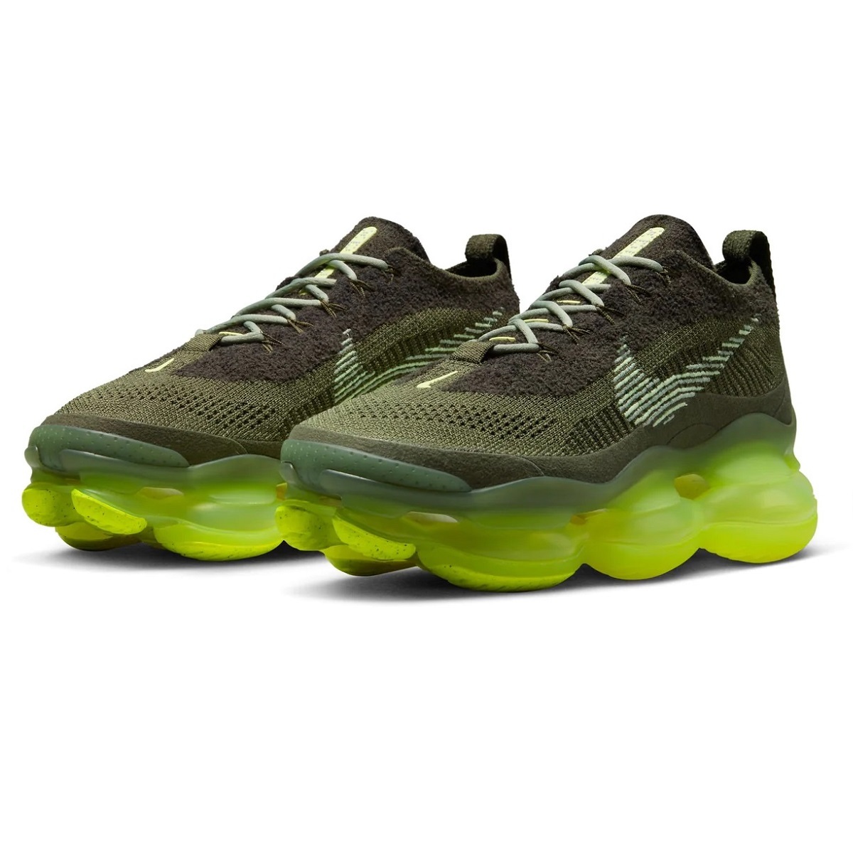 ☆NIKE AIR MAX SCORPION FLYKNIT 濃緑/蛍光黄 25.0cm ナイキ エア マックス スコーピオン フライニット DJ4701-300_画像1