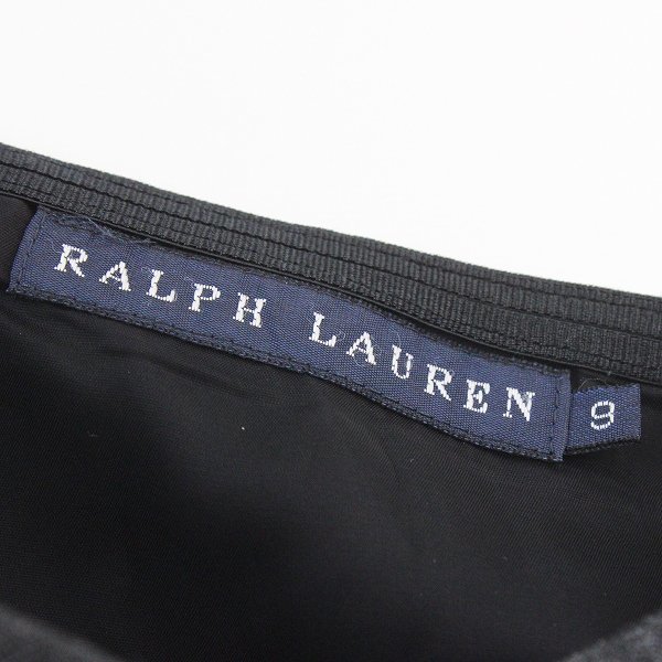 RALPH LAUREN ラルフローレン ウール フレアスカート スーツ 9/-グレー ボトムス【2400012351615】_画像8