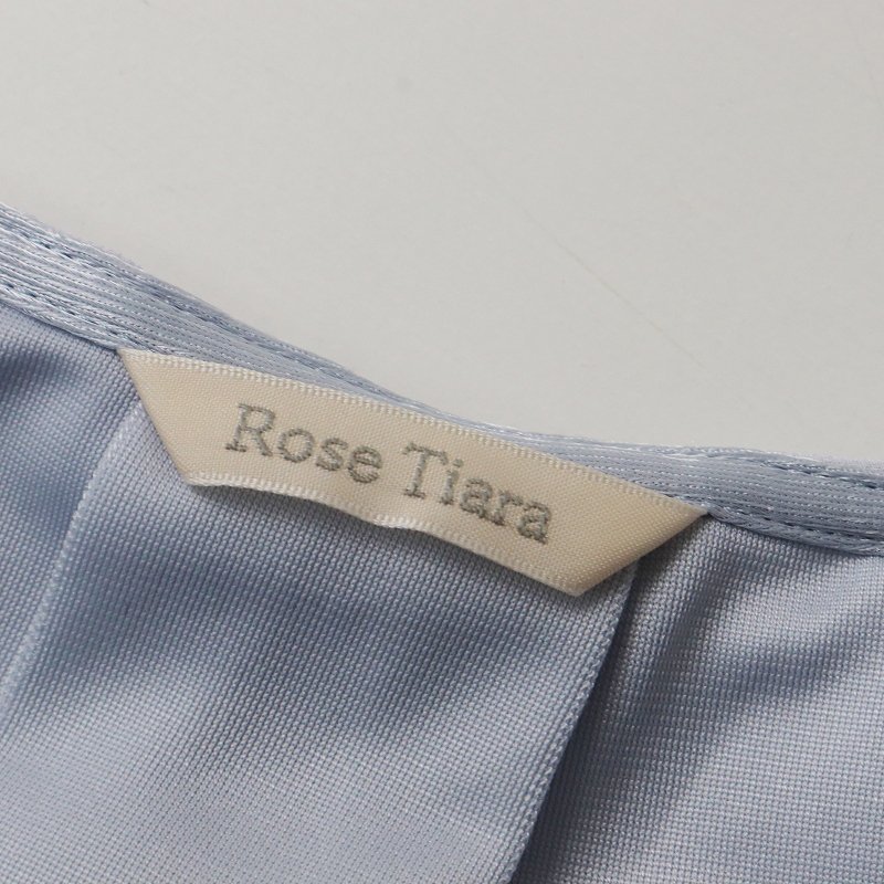 大きいサイズ ローズティアラ Rose Tiara コットン フラワー カットワーク ワンピース 46/サックスブルー【2400013593496】_画像10