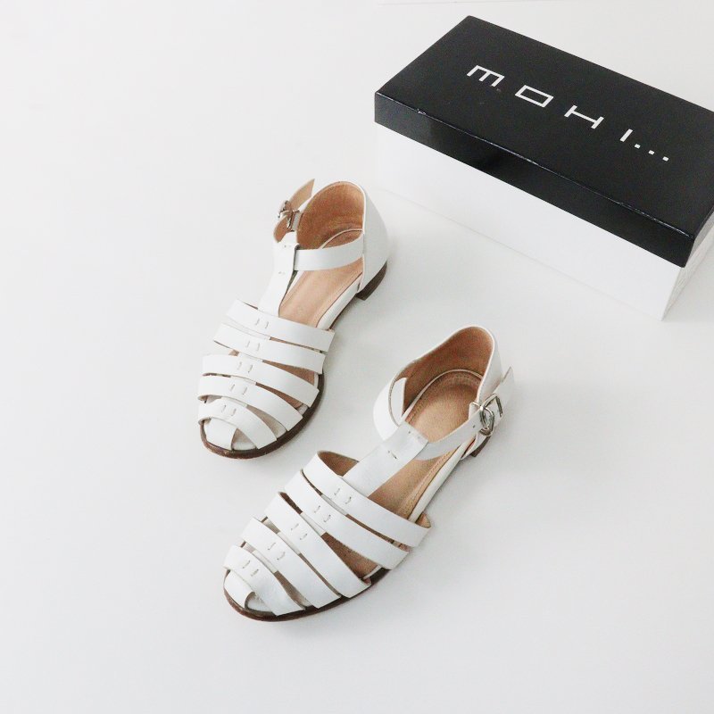 mohiMOHIg LUKA sandals 36/ white leather shoes strap 23cm[2400013569149]