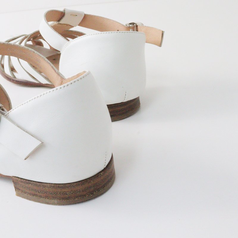 mohiMOHIg LUKA sandals 36/ white leather shoes strap 23cm[2400013569149]