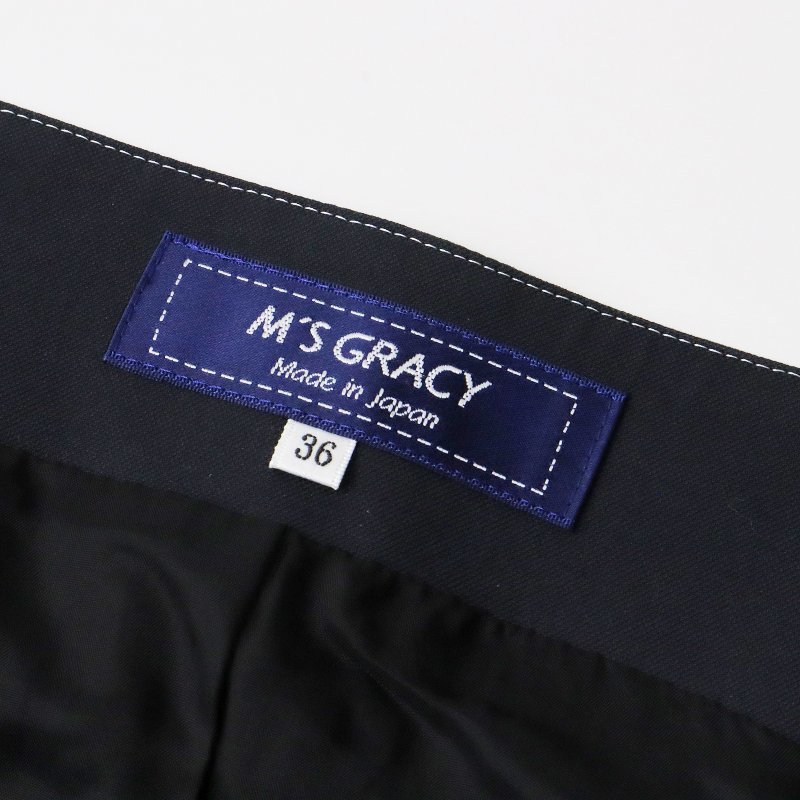美品 2021年 エムズグレイシー M'SGRACY フリル ジップアップジャンパースカート 36/淡いブラック系 ジャンスカ【2400013616850】_画像6