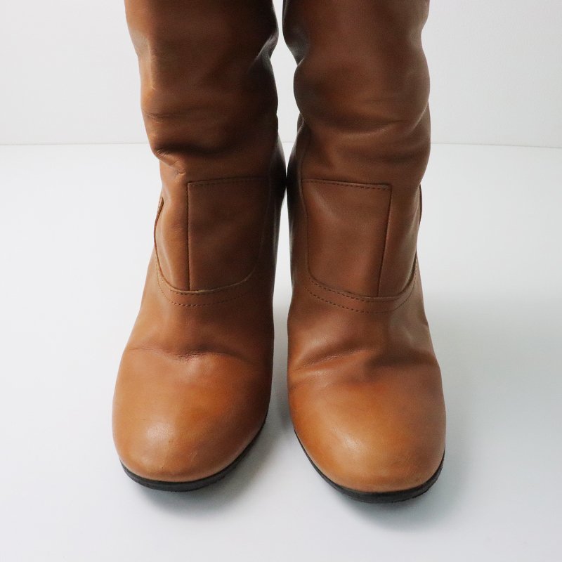  undercover UNDERCOVER leather long boots XXS/ Brown shoes shoes [2400013636698]