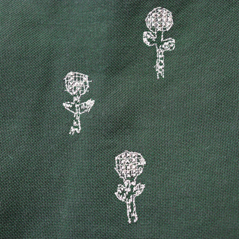 ミナペルホネン mina perhonen etude エッグバッグ/グリーン 刺繍 ハンドバッグ 花 フラワー【2400013639385】の画像5