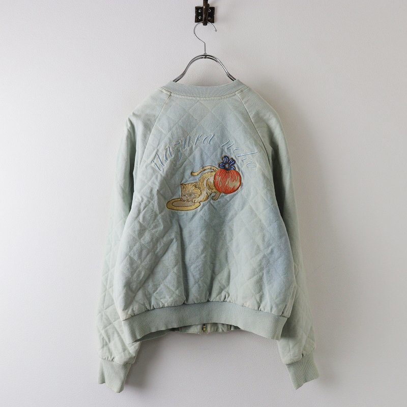  Franche Lippee franche lippee стеганое полотно Denim Japanese sovenir jacket M/ голубой Vintage обработка вышивка .. кошка [2400013619912]