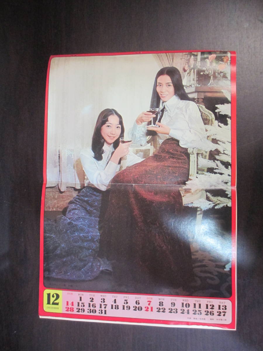 『　ヤングスター　1975　デラックス　カレンダー　』平凡付録　西城秀樹・浅田美代子・早乙女愛・浅野ゆう子・アグネス・南沙織・中村雅俊_画像6