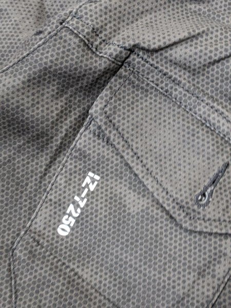 6．アイズフロンティア ストレッチ素材 IZ7250 総柄 迷彩ドット 作業着上下セット ジャケット パンツ ワークウェア メンズLL グレーy303_画像4