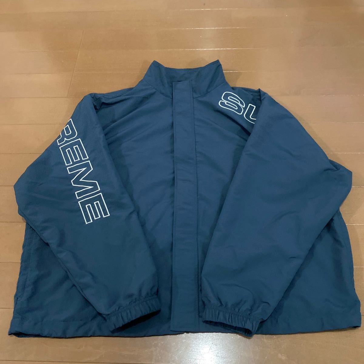 【美品】サイズXL シュプリーム SUPREME 23AW Spellout Embroidered Track Jacket Dark Blueトラックジャケット ジャケット ダークブルー_画像8