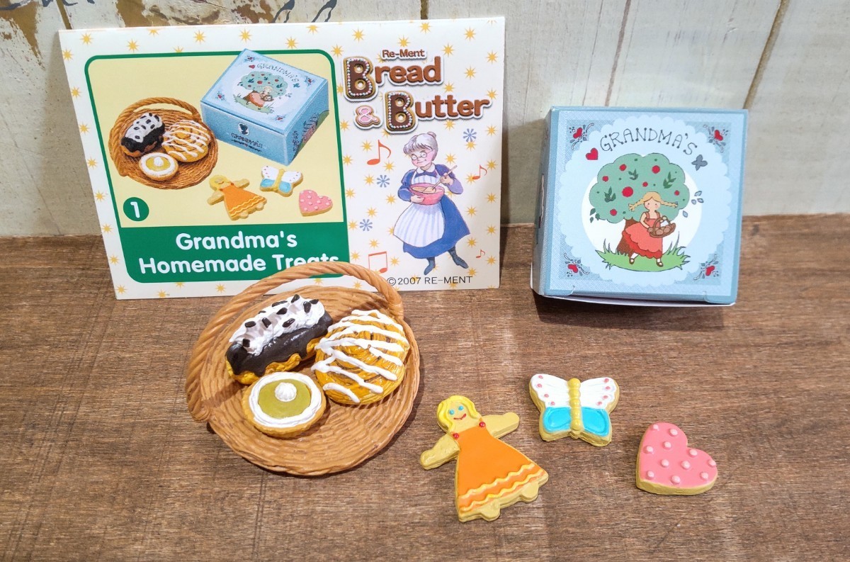 リーメント ぷちサンプル Bread&Butter ブレッド＆バター 1.Grandma’s Homemade Treats スイーツ クッキー ミニチュア ドールハウス かご_画像4