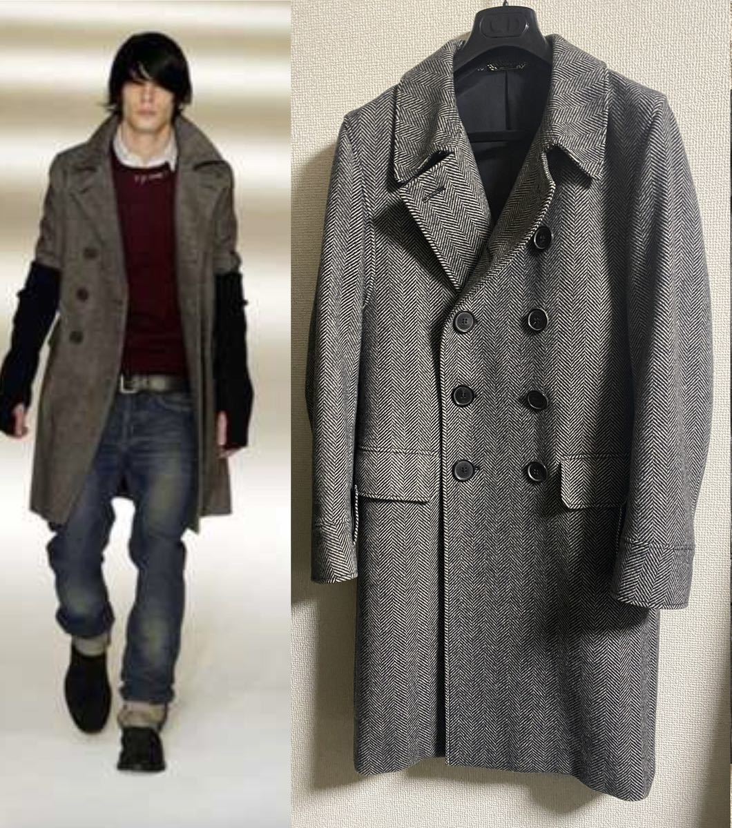 04aw dior homme ダブルロングコート Pコート ディオールオム 44 04aw dior homme ダブルロングコート Pコート ディオールオム 44