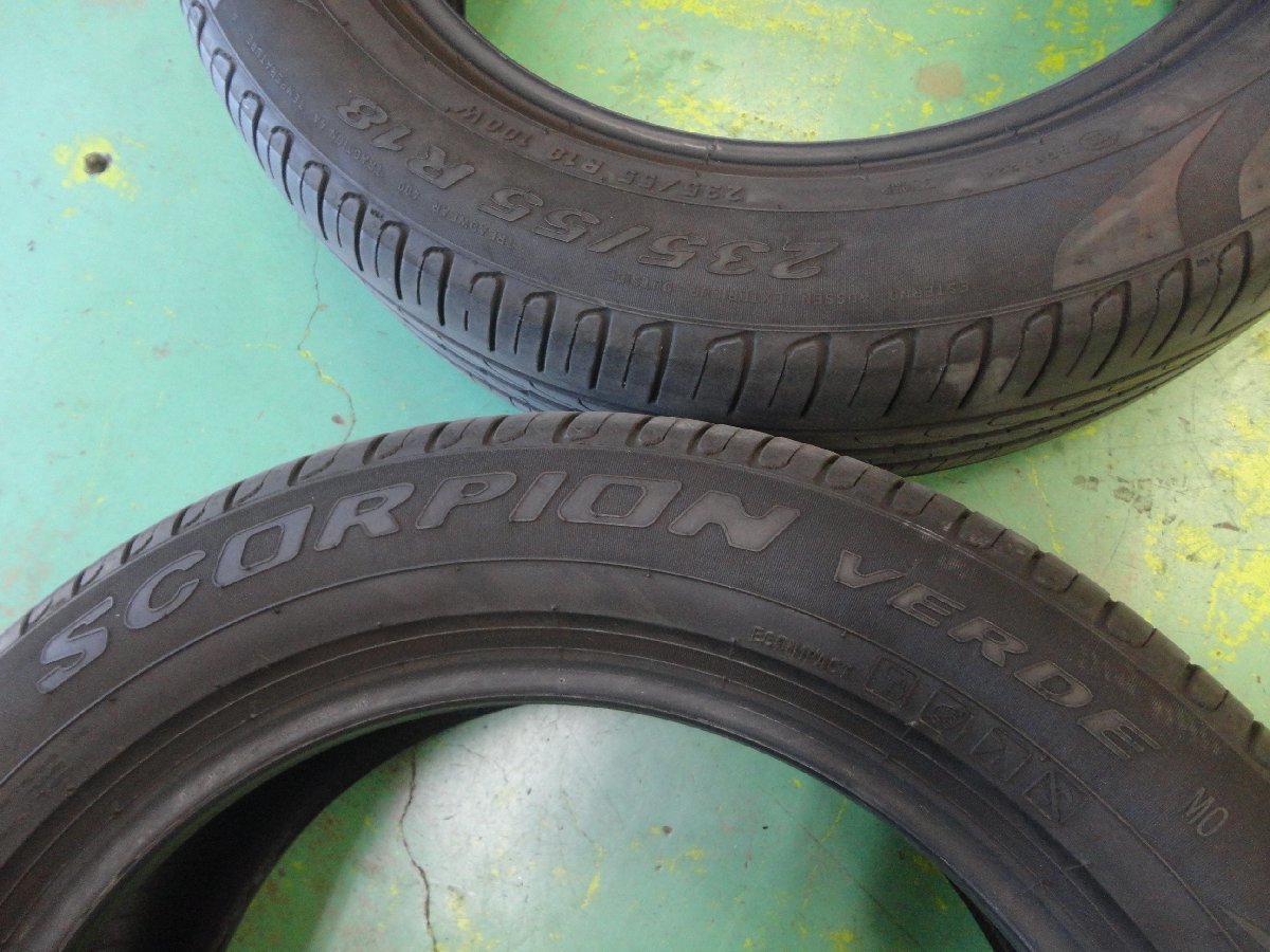 ■40588■山あり　ピレリ　SCORPION VERDE◎235/55Ｒ18MO（メルセデス承認）21年製4本セット_画像2